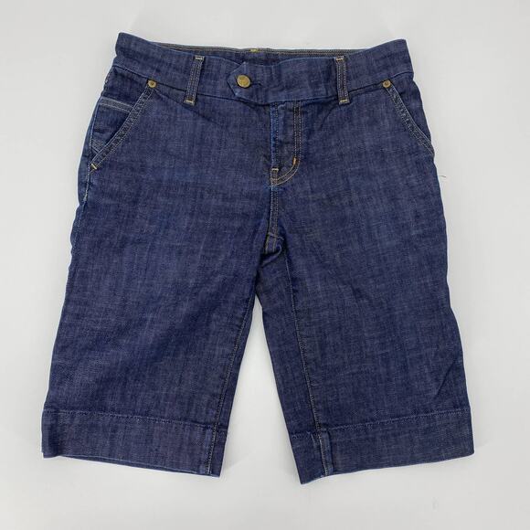 CITIZENS of HUMANITY Jerome Dahan Bermuda Denim Shorts Womens Size 26 Dark Wash - Picture 1 of 8